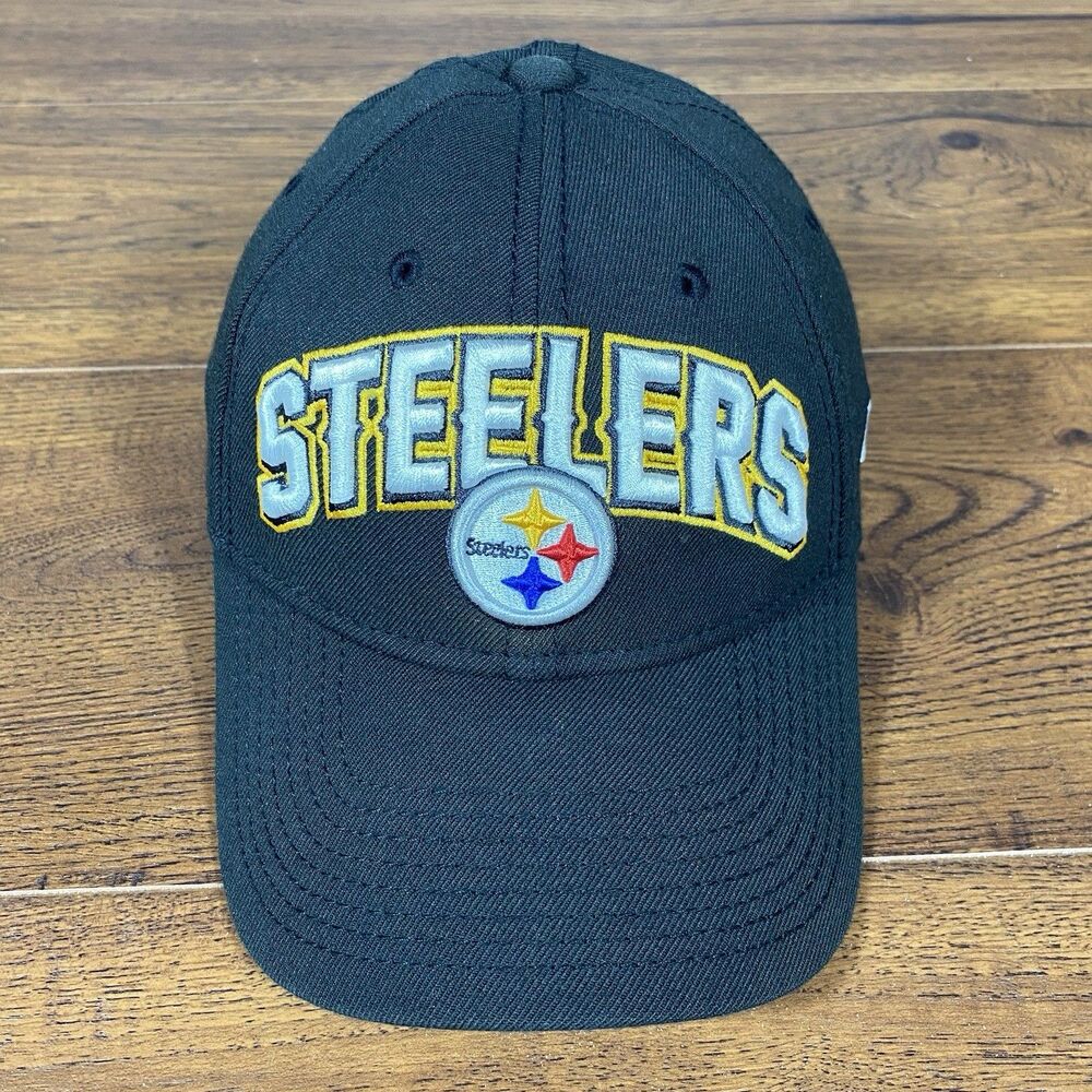 New Era Pittsburgh Steelers Hat 39Thirty Stretch Fitted Cap S/M Black NFL Mens